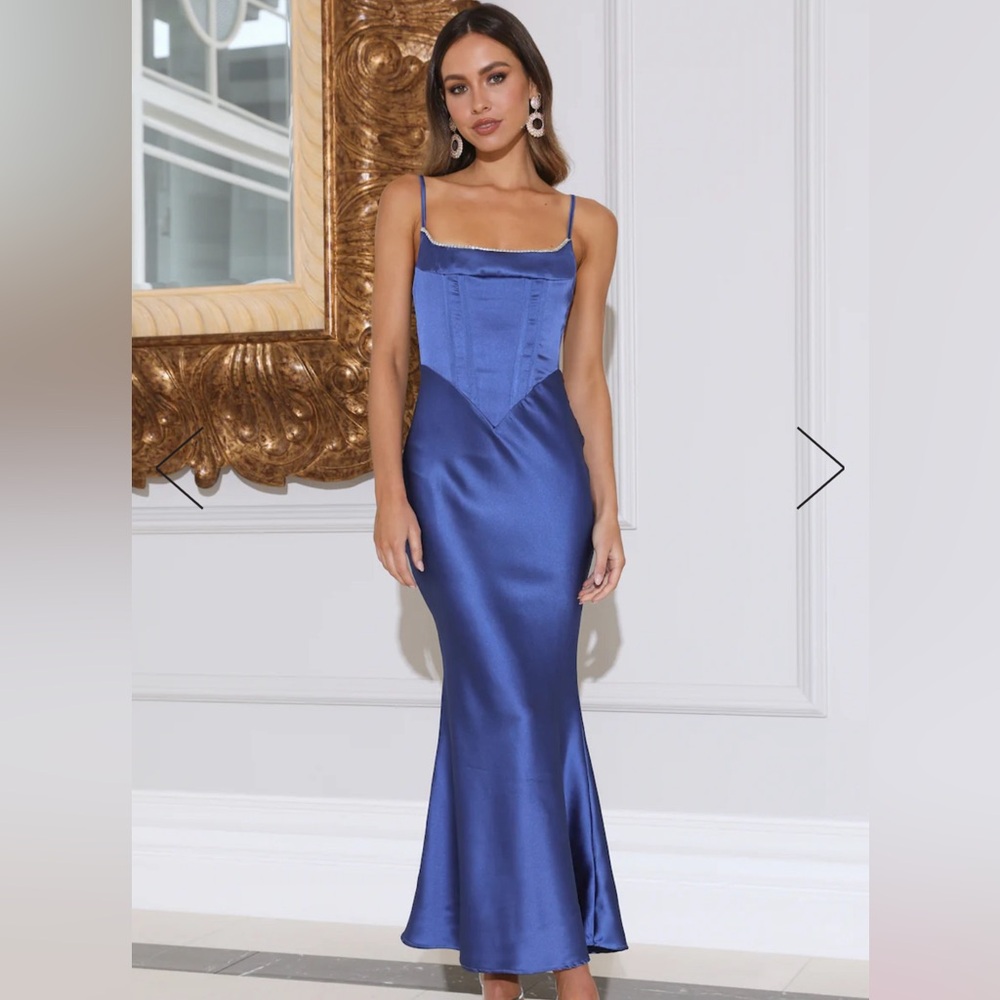 Hello Molly: Always Mine Midi Dress - Navy Blue - Size Small